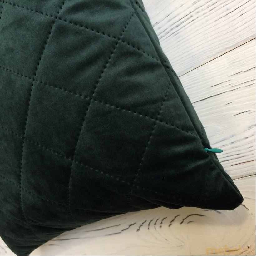 Декоративна подушка прямокутна Діамант зелена від фабрики PidVushko (ПідВушко)