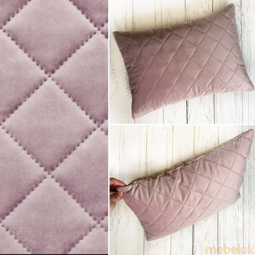 подушку с видом в обстановке (Декоративная подушка прямоугольная Бриллиант розовая)