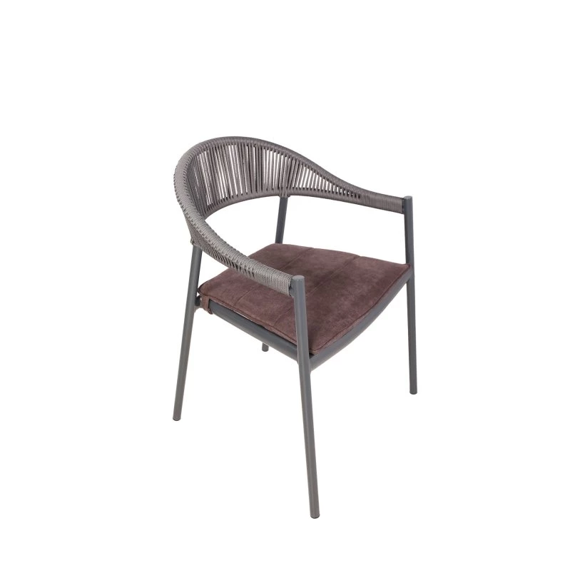 стул с видом в обстановке (Стул Клевер неплетеное сидение/полиэфирная лента L8 и текстилен)