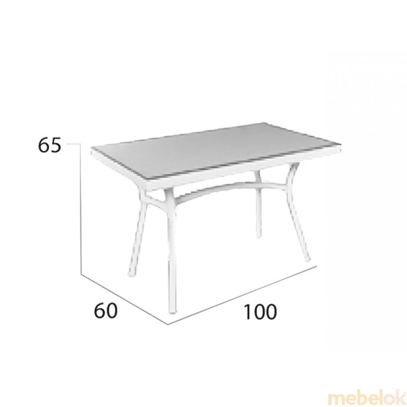 обеденный стол Глэм размеры