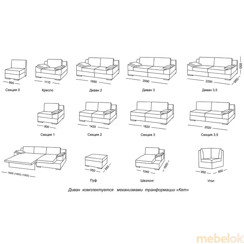 Кутовий диван Impreza-2 від фабрики Radix (Радікс)