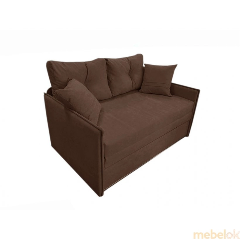 диван с видом в обстановке (Диван RedKing Джери 1,0 коричневый)