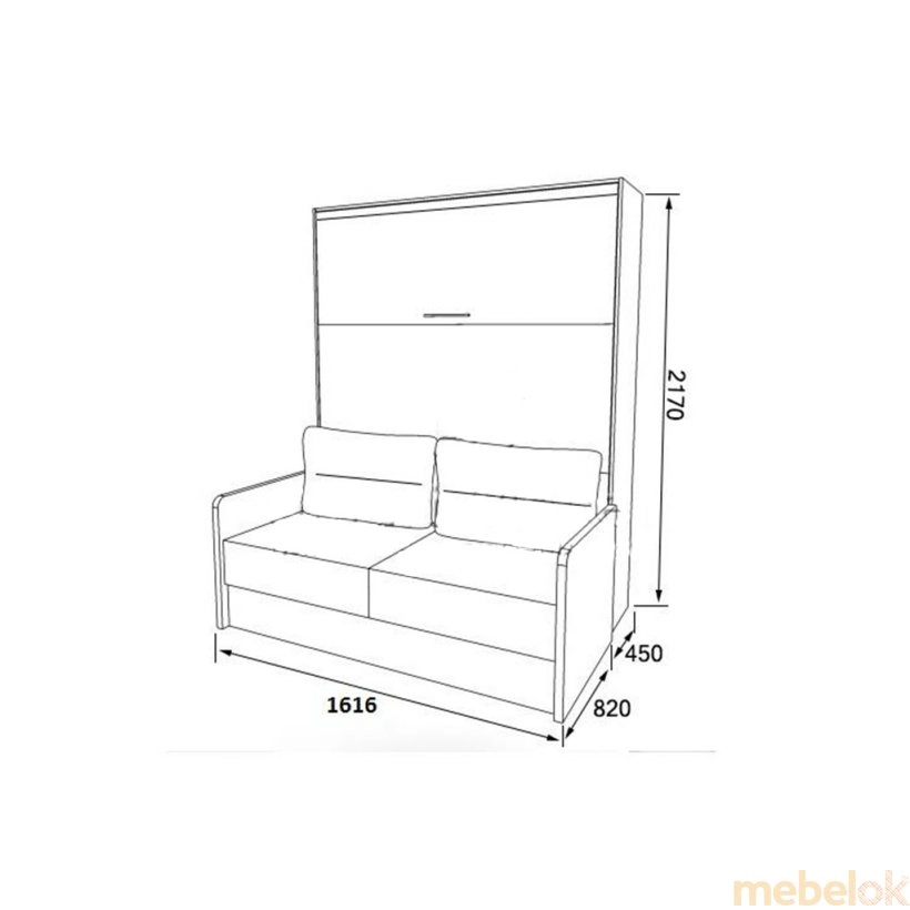 Шкаф-кровать-диван RK PLUS-140 от фабрики RedKing (РедКинг)