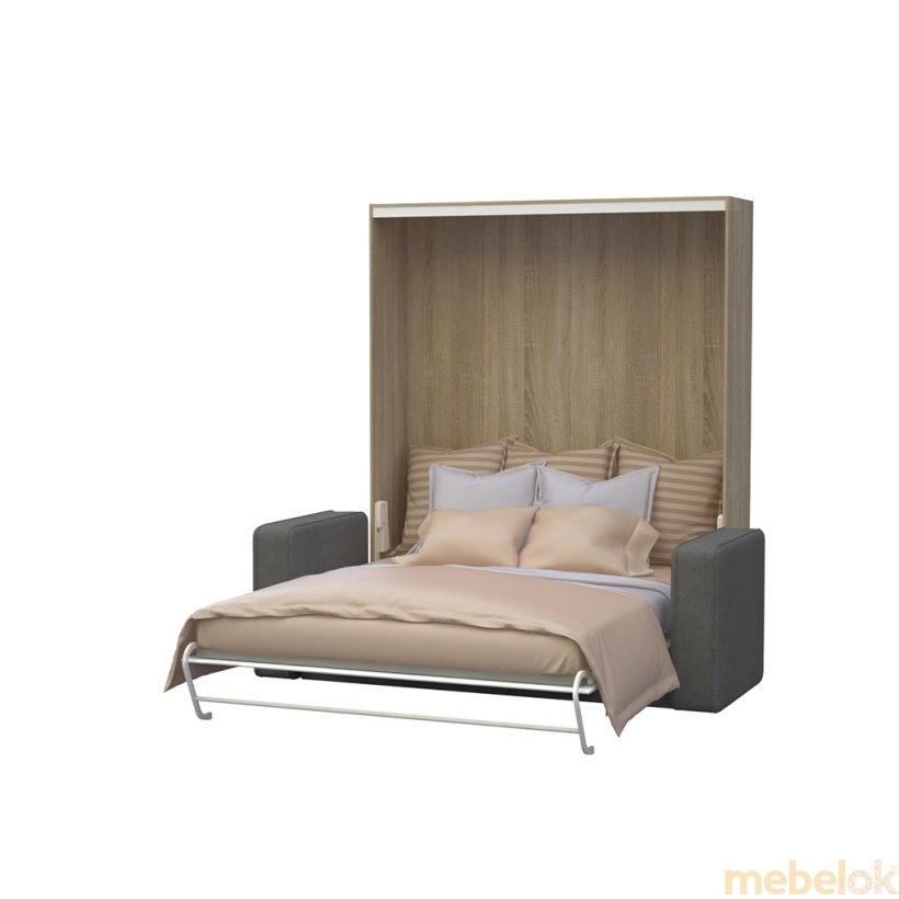 Шкаф-кровать-диван RK PLUS-160 Дуб сонома-белый