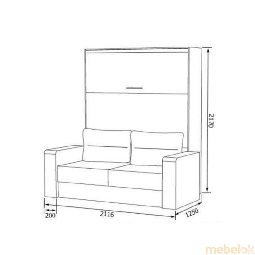 Шкаф-кровать-диван RK PLUS-160 Ваниль от фабрики RedKing (РедКинг)