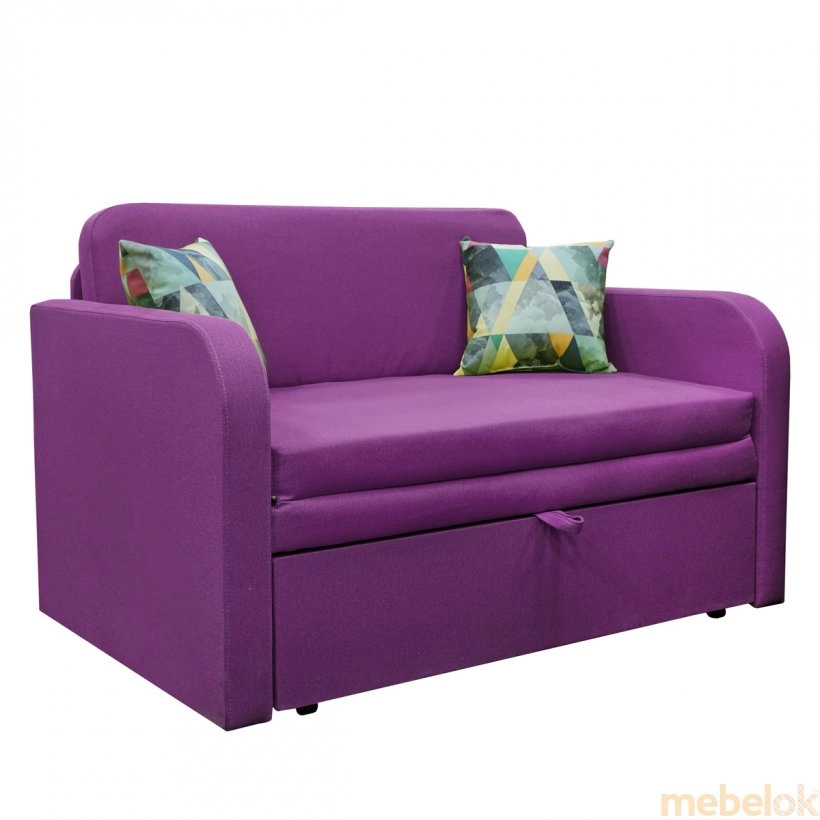 диван з виглядом в обстановці (Диван RedKing Райд 1,1 фіолетовий)