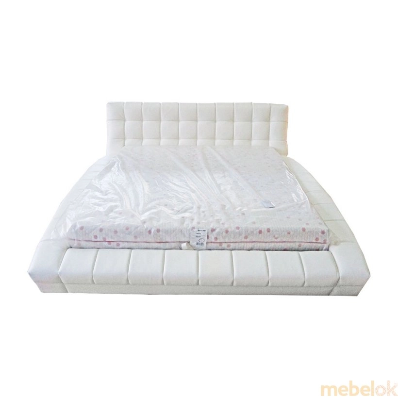 кровать с видом в обстановке (Кровать Tatami белая с подъемным механизмом)