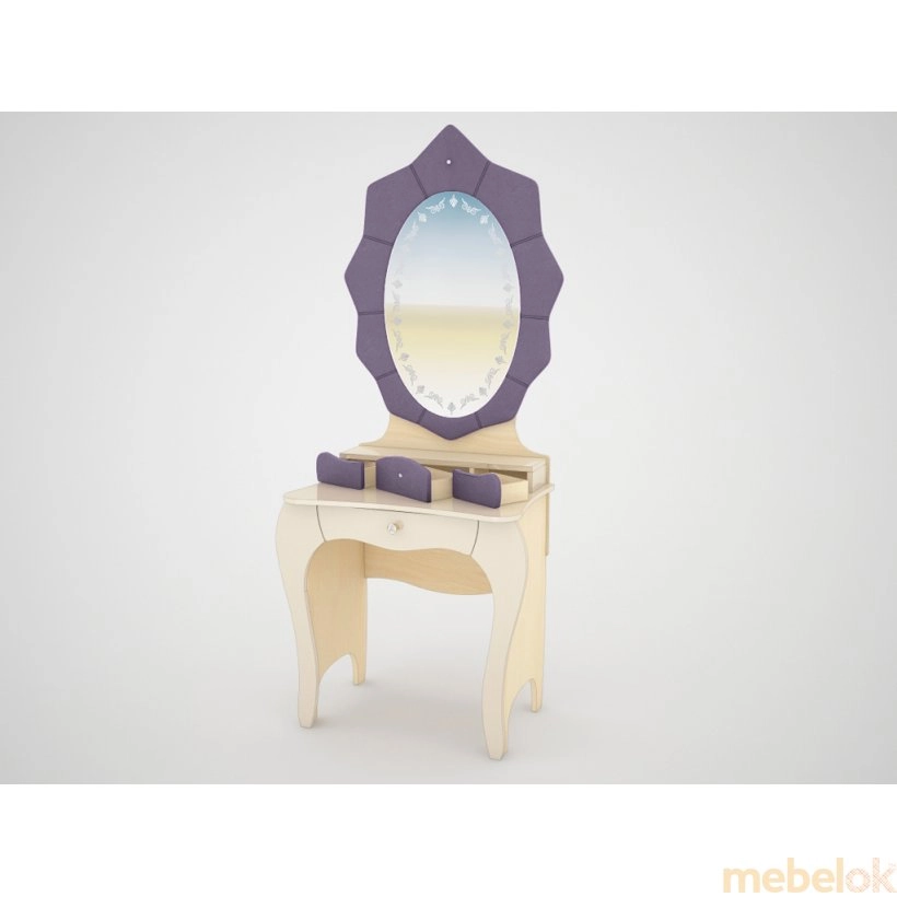 Столик туалетний з дзеркалом Гламур СТ 6-3 + Б + Т