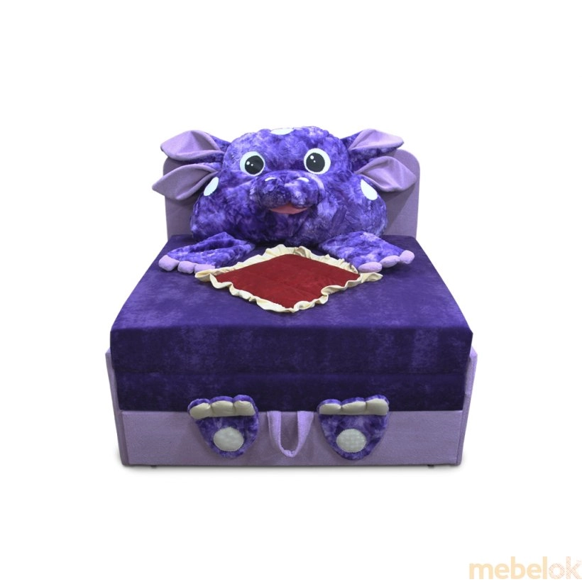 Детский диван Омега-аппликация Лунтик фиолетовый