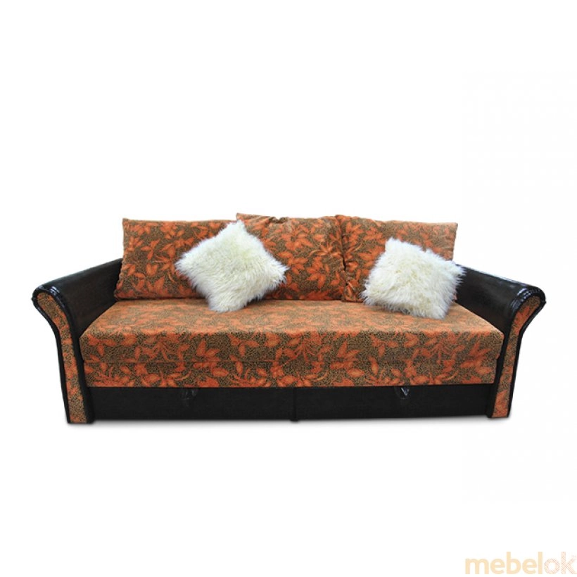 диван з виглядом в обстановці (Диван-ліжко Стелла триколірний)