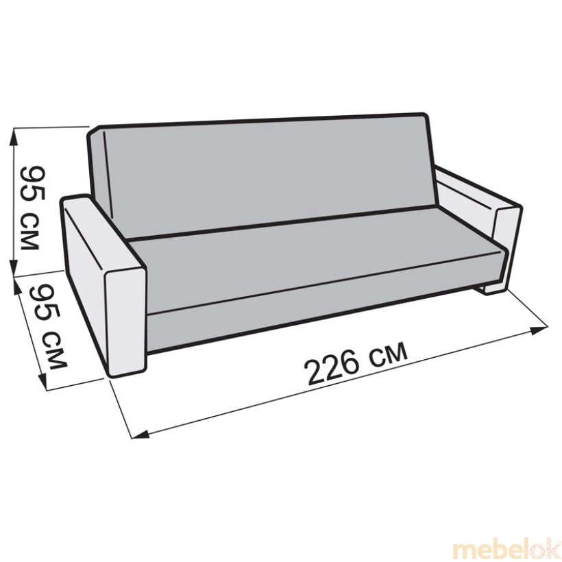 диван з виглядом в обстановці (Диван-ліжко Консул А)