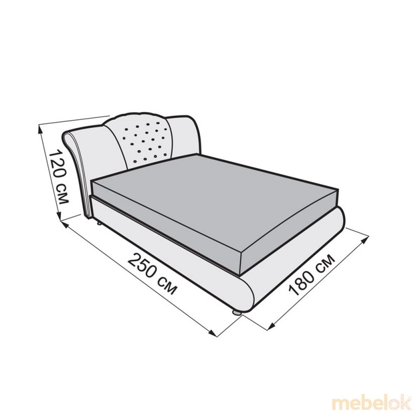 Двуспальная мягкая кровать Натали
