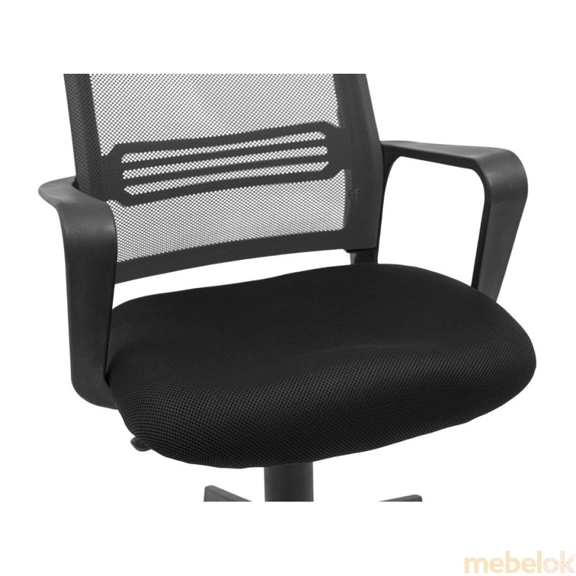 стілець з виглядом в обстановці (Крісло Джина Пластик сірий)
