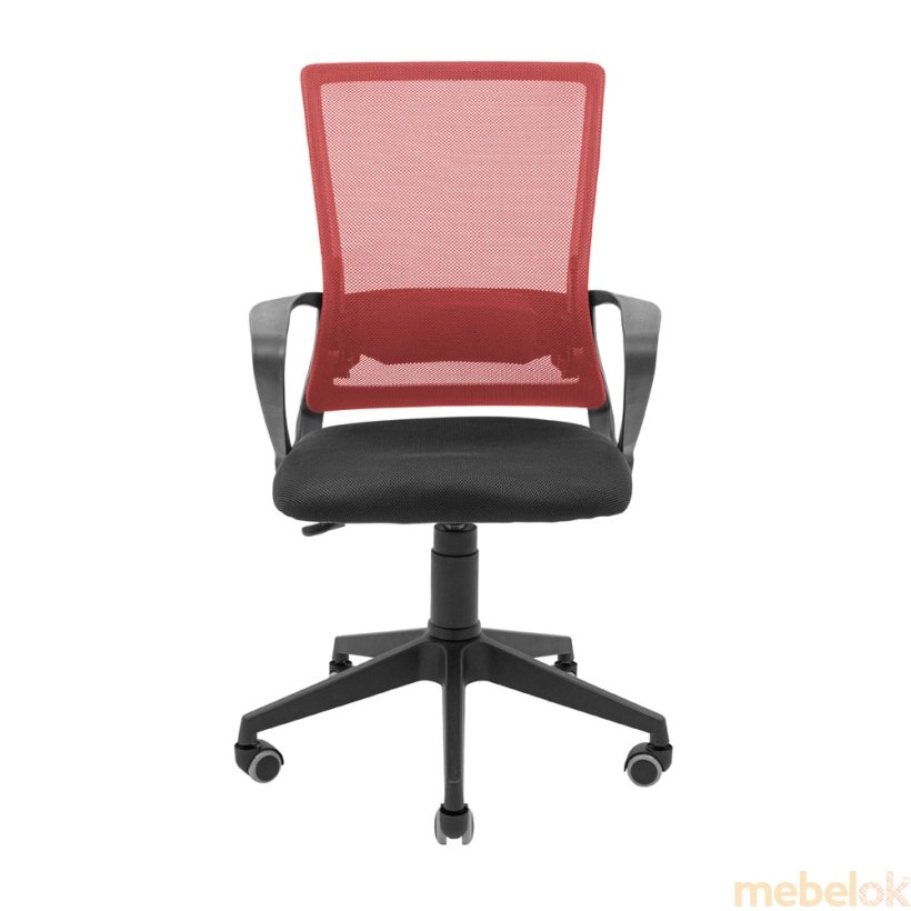 стул с видом в обстановке (Кресло Робин Пластик красный)