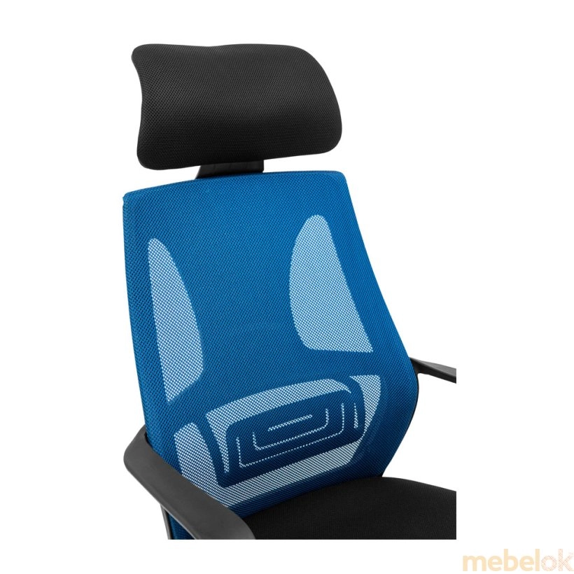 Кресло Профи Пластик Пиастра Сетка синяя с другого ракурса