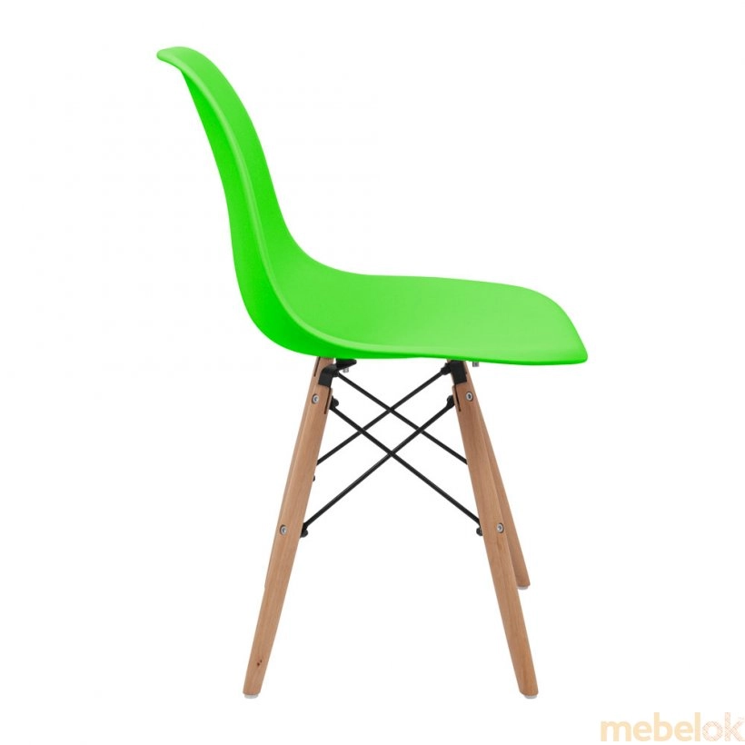 стул с видом в обстановке (Стул Жаклин Пластик Зеленый)
