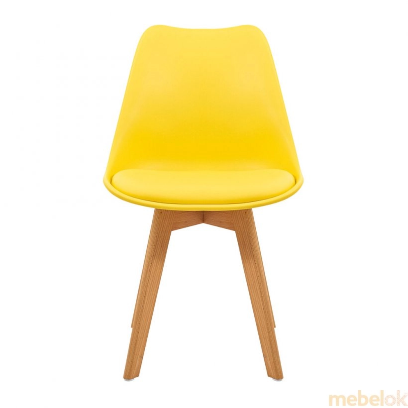стул с видом в обстановке (Стул Жаклин СХ Пластик Желтый)