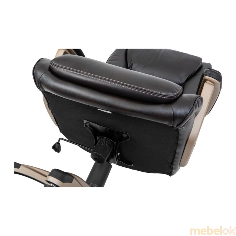 Кресло Магнат М-2 Пластик Голд кожа темно-коричневая