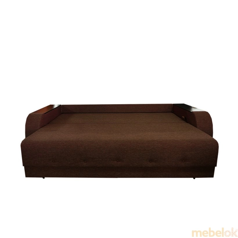 диван с видом в обстановке (Диван Апрель в ткани Улуда 2 красно-коричневый)