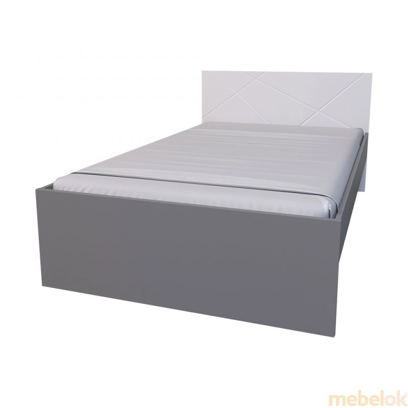Ліжко Х-12 Х-Скаут 120х200 білий мат/сірий