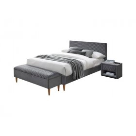 Ліжко Azurro Velvet 160x200 Сірий