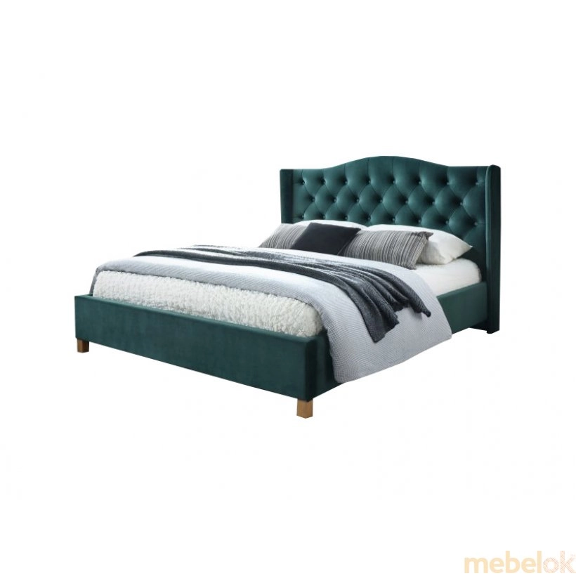 Ліжко Aspen Velvet 180x200 Зелений