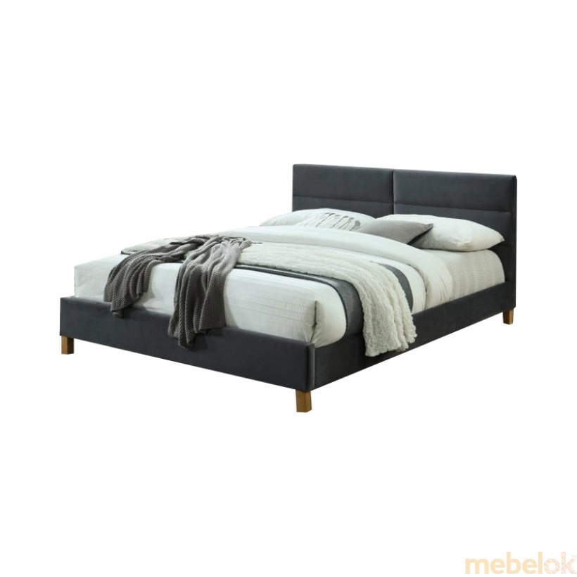 Двуспальная кровать Sierra Velvet 160х200 Серый