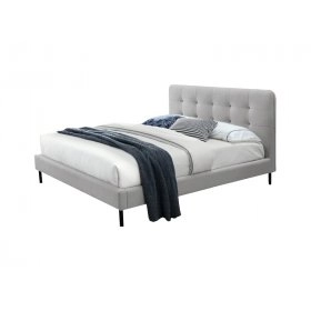 Двоспальне ліжко Sally 160x200 Світло-сірий