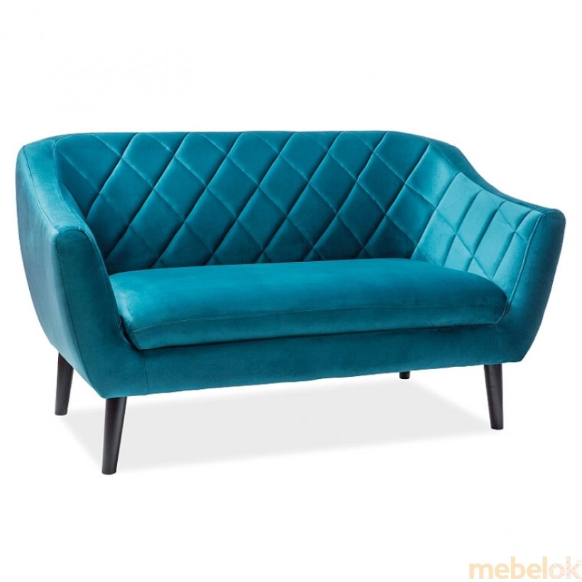 Прямий диван Molly Velvet 2 Бірюзовий