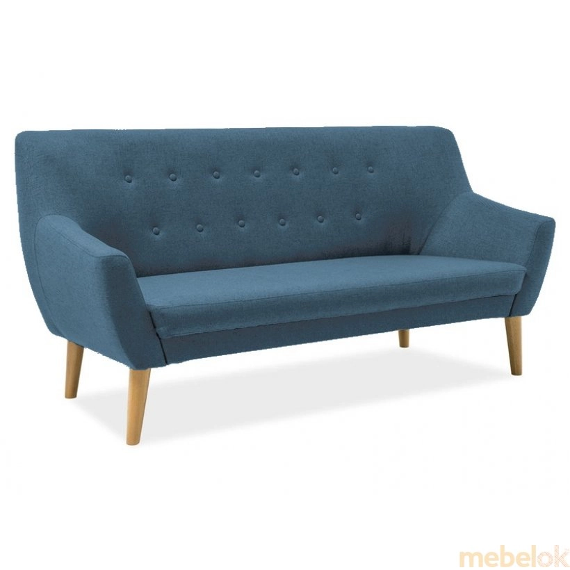Прямой диван Nordic 3 Голубой