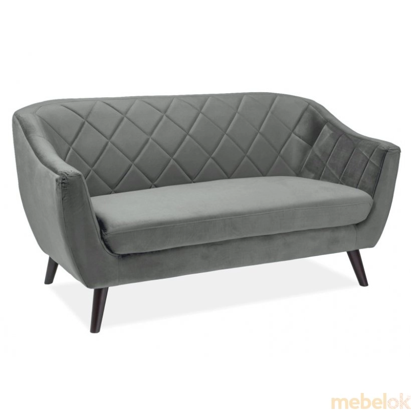 Прямий диван Molly Velvet 2 Сірий