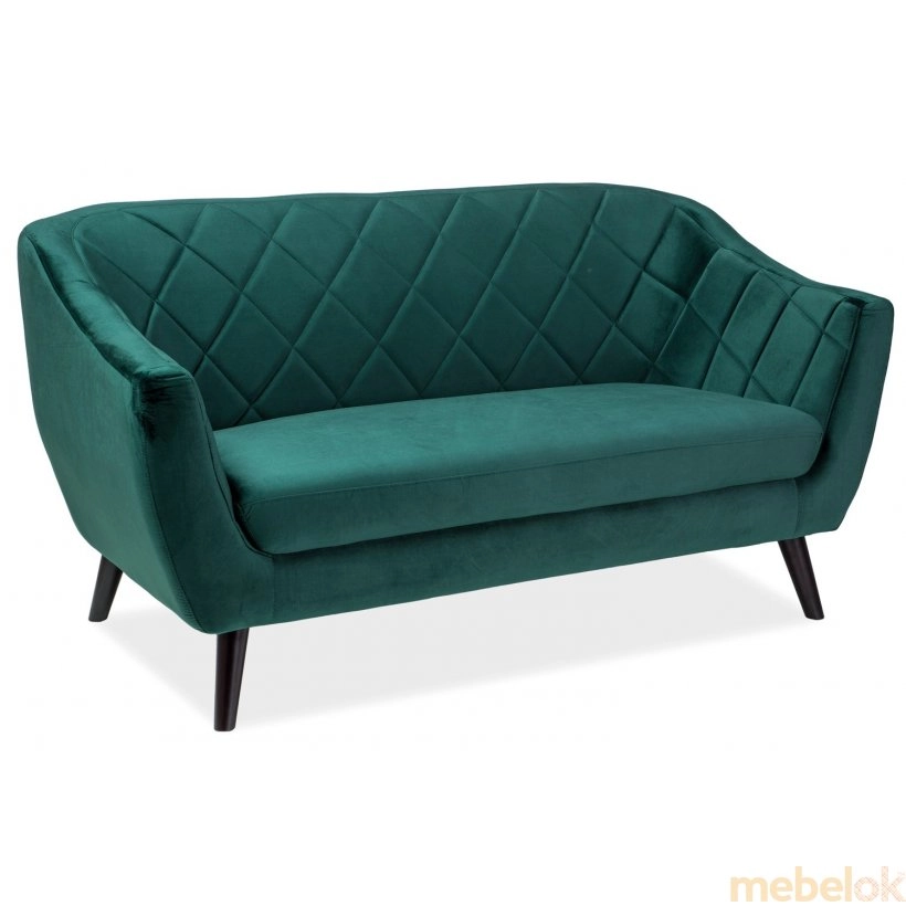 Прямой диван Molly Velvet 2 Зеленый