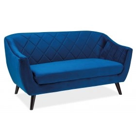 Прямий диван Molly Velvet 2 Синій