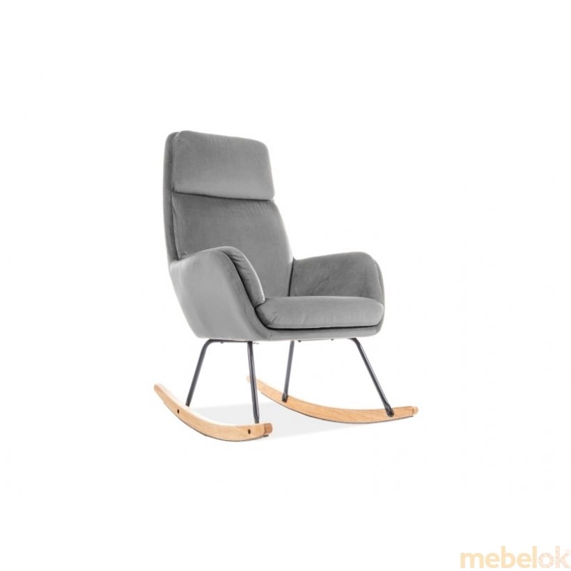 Кресло-качалка Hoover Velvet Серый