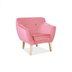 Крісло BERGEN 1 Velvet Античний рожевий/Бук Bluvel52
