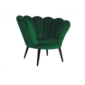 Кресло MAGNOLIA Velvet Bluvel 78 Зеленый/Венге