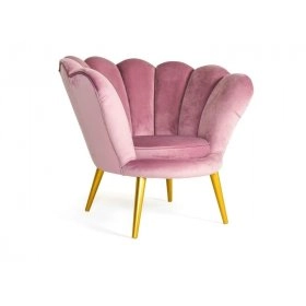 Крісло MAGNOLIA Velvet Bluvel 52 Античний рожевий/Золотий