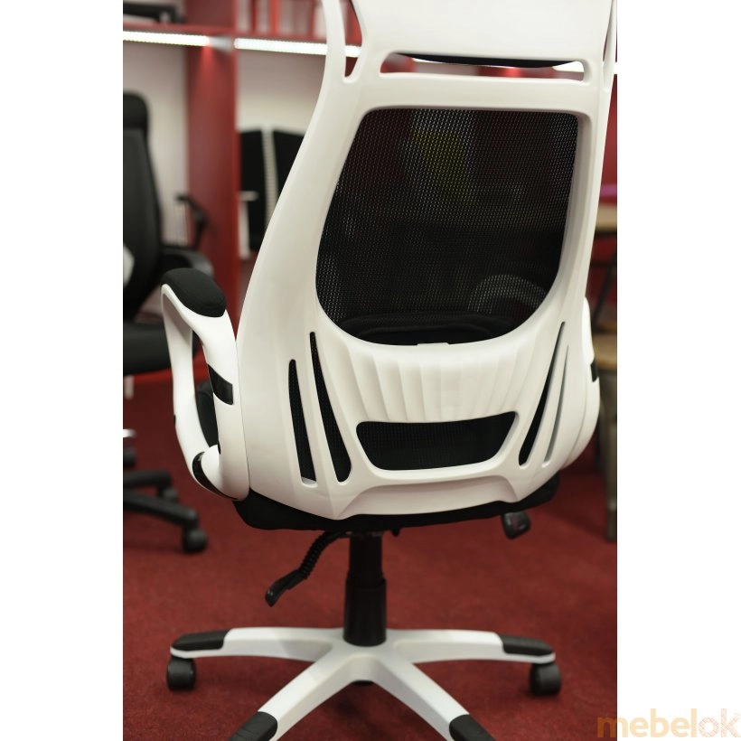 стілець з виглядом в обстановці (Крісло Q-409 Чорно-білий)