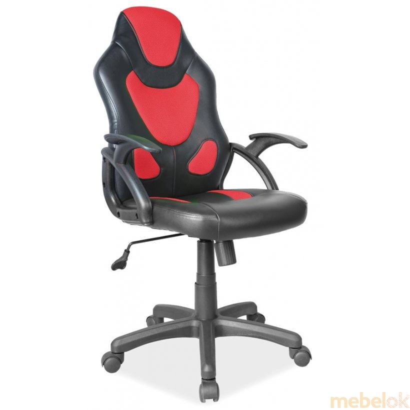 Крісло Q-100 Чорний з червоним