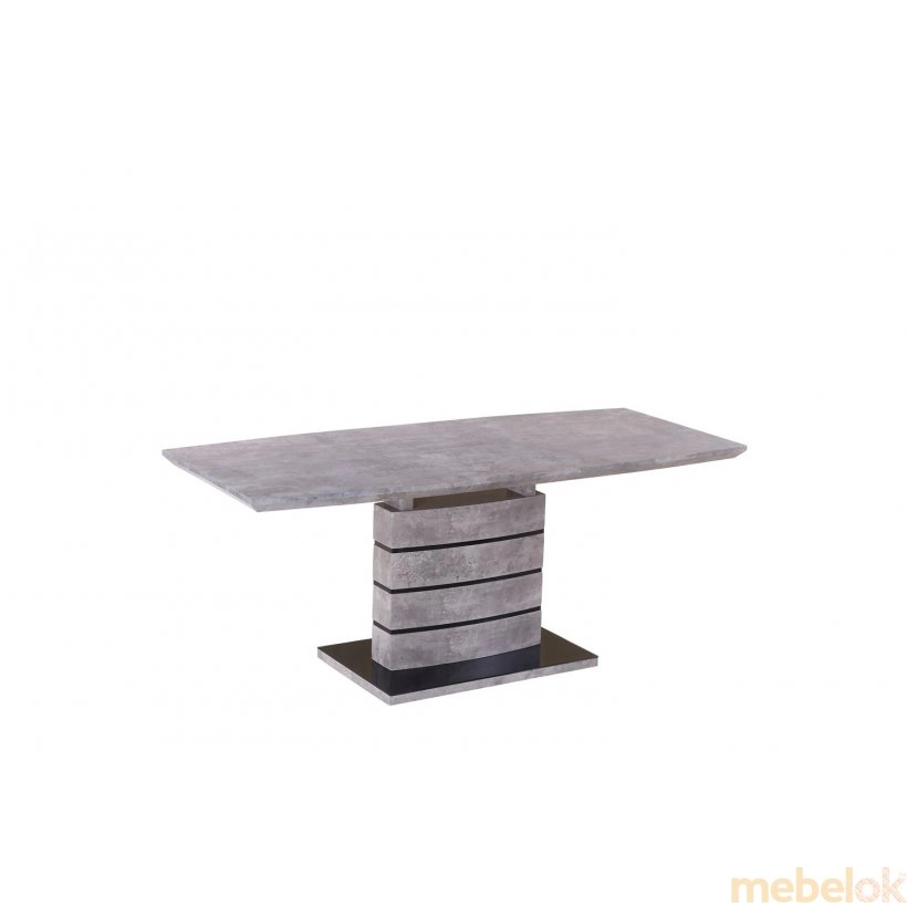 стіл з виглядом в обстановці (Стіл Leonardo 80x140 Сірий)