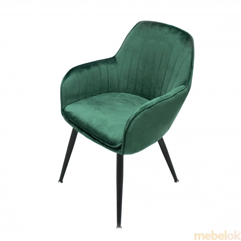 стул с видом в обстановке (Стул Verona Темно-зеленый)