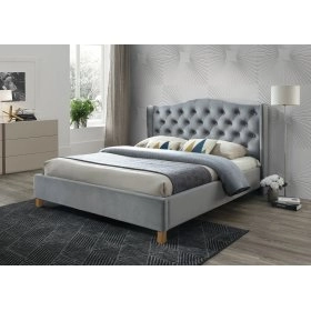 Полуторная кровать Aspen Velvet 140x200 Серый