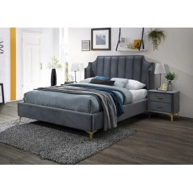 Кровать Monako Velvet 160x200 Серый