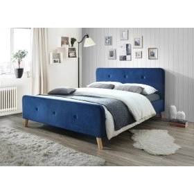 Кровать Malmo Velvet 160x200 Синий