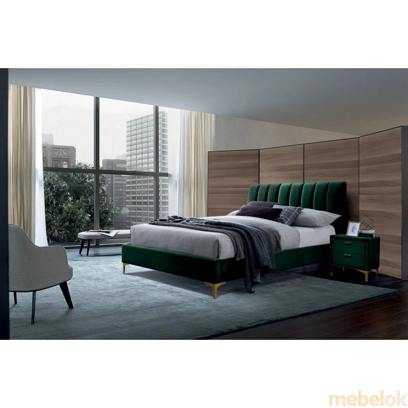 Ліжко Mirage Velvet 160x200 Зелений