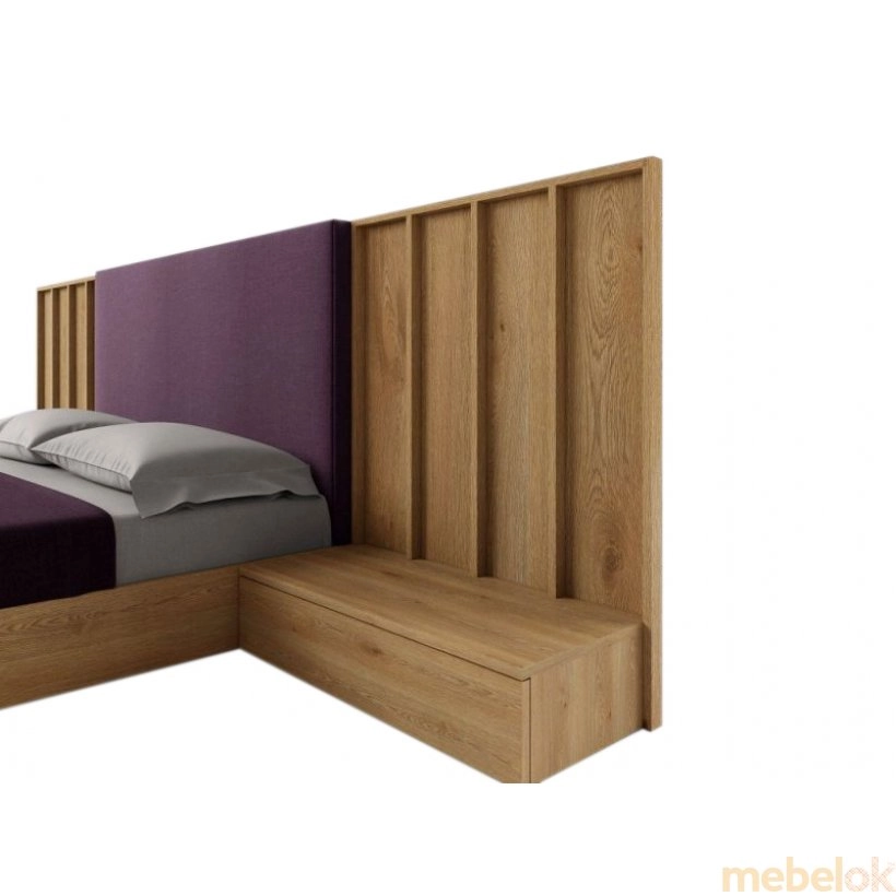 Ліжко SWB033 Брикин 160x200 Ясен без підйомного механізму від фабрики Skandi Wood (Сканді Вуд)
