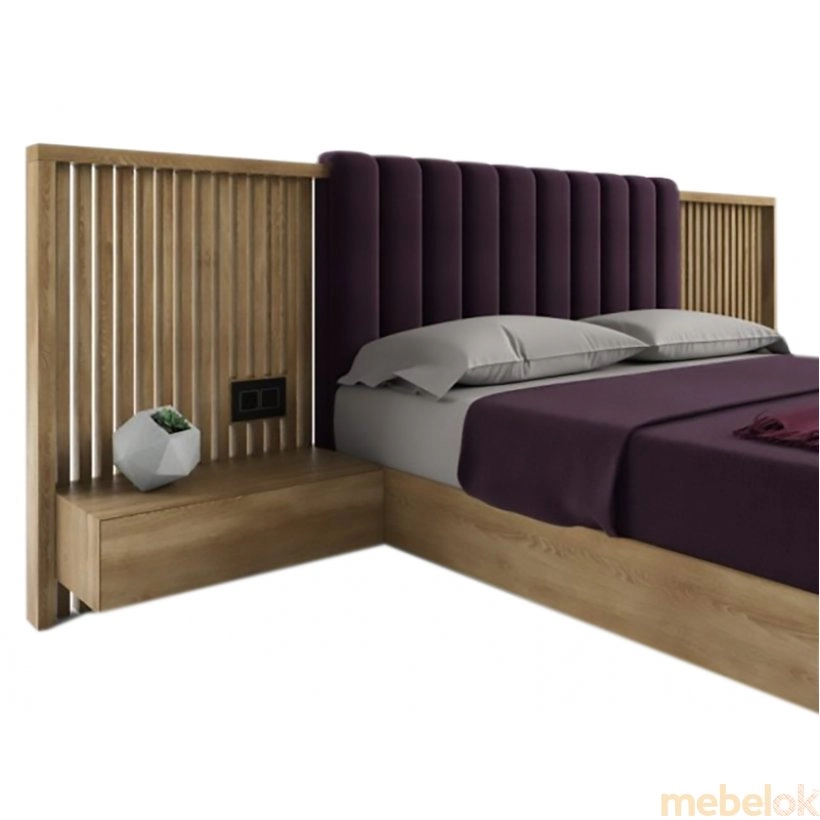Ліжко SWB042 Двк 160 x 200 Ясен без підйомного механізму від фабрики Skandi Wood (Сканді Вуд)