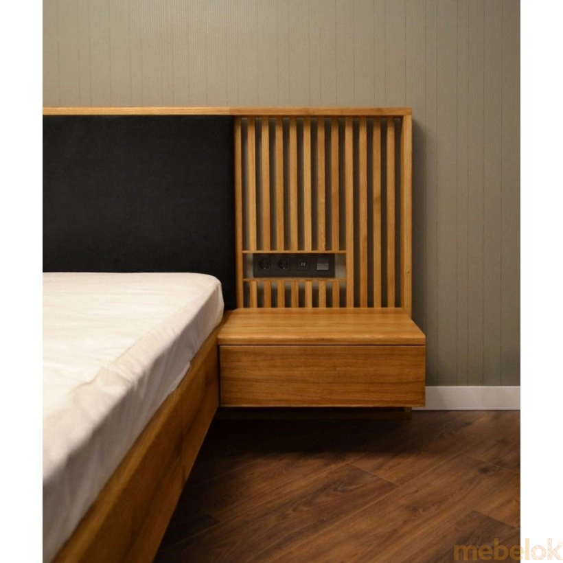(Ліжко SWB032 Абердін 160x200 Ясен без підйомного механізму) Skandi Wood (Сканді Вуд)