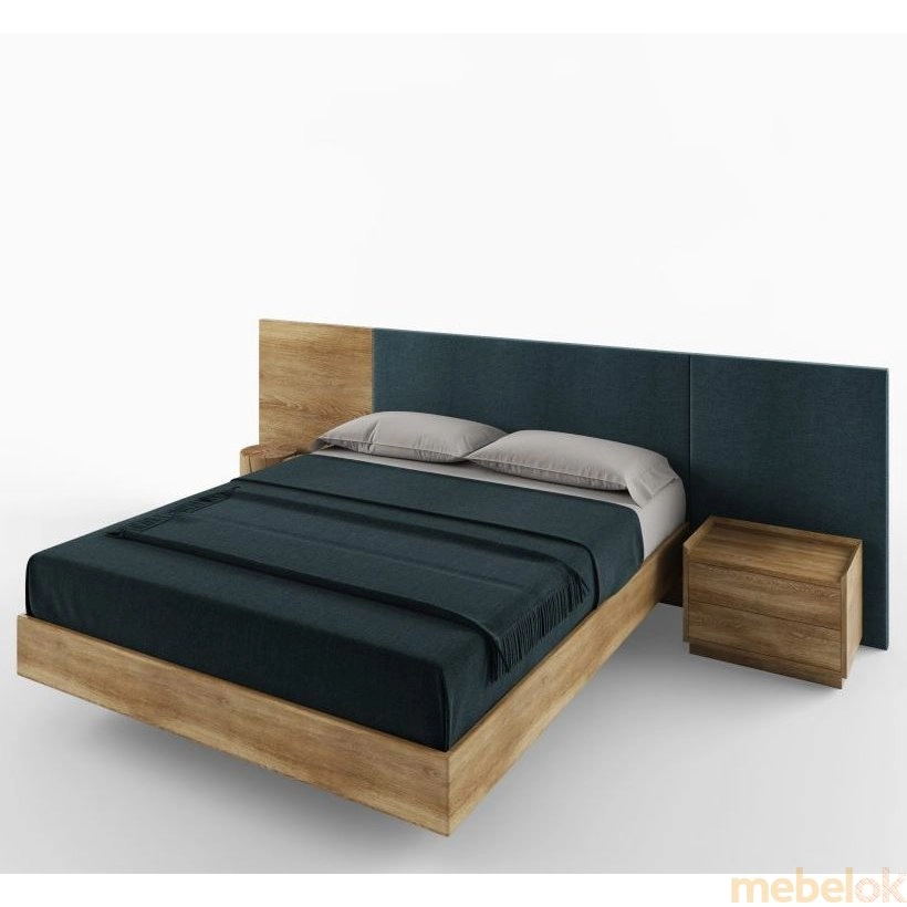 Ліжко SWB037 Ервін 180x200 Ясен без підйомного механізму від фабрики Skandi Wood (Сканді Вуд)