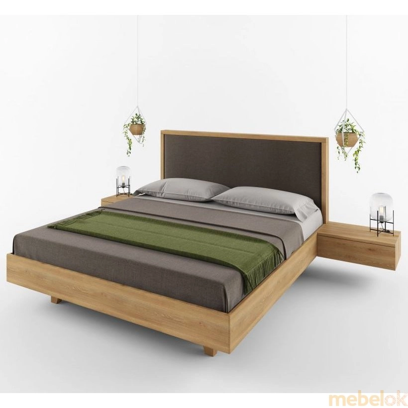 Ліжко SWB041 Елгін 180 x 200 Ясен з підйомним механізмом від фабрики Skandi Wood (Сканді Вуд)